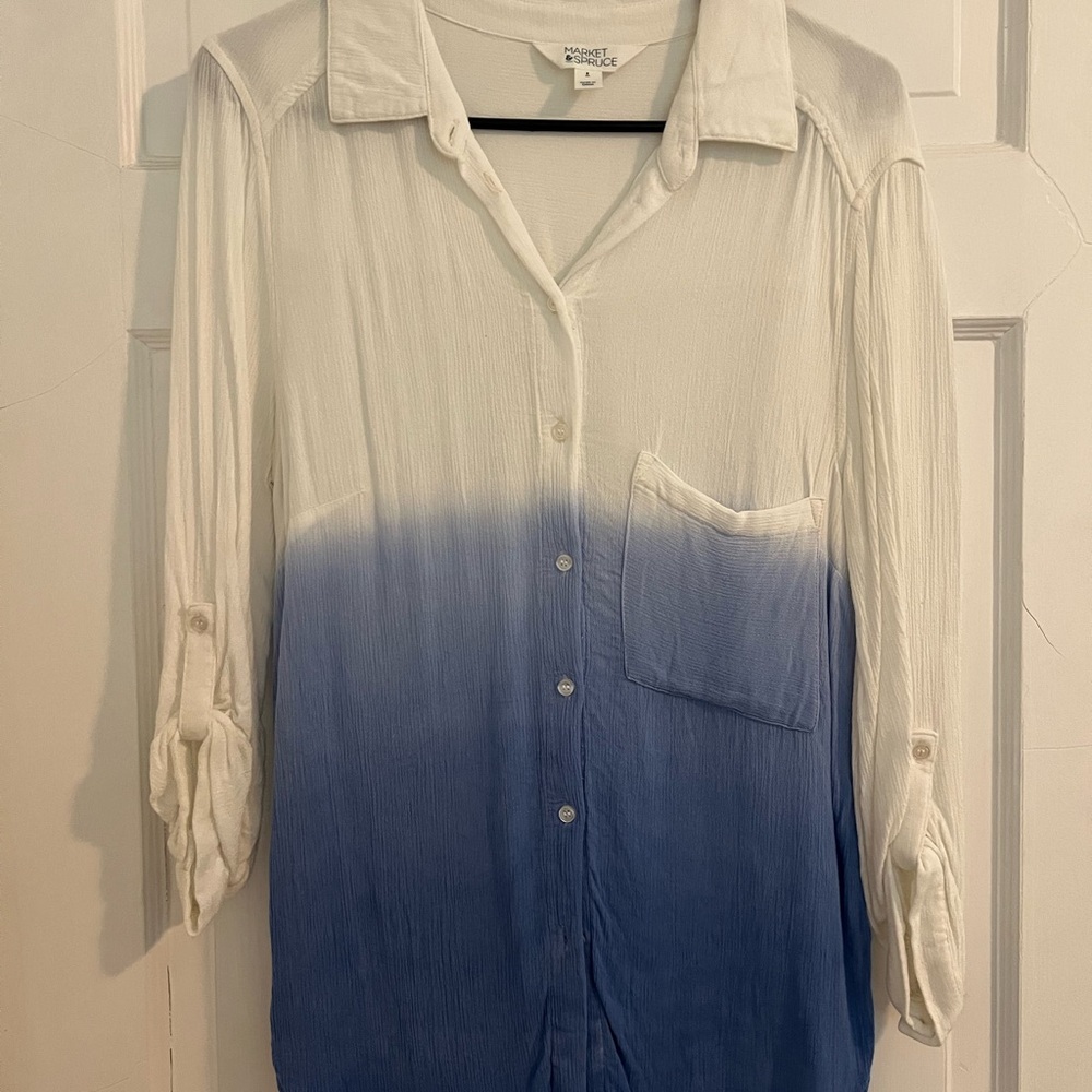 Market & Spruce Cream Button-Up Shirt